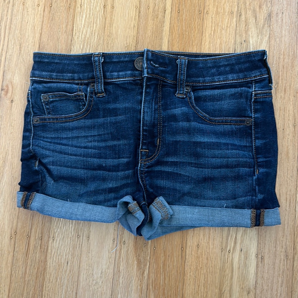 American Eagle Next Level Stretch Hi-Rise Shortie Shorts